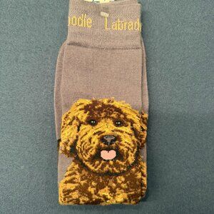 Labradoodle Graphic Socks – “Goldie Labradoodle” (One Size)